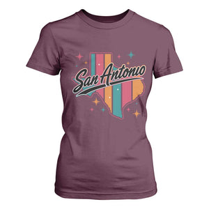 San Antonio Game Day Spirit T Shirt For Women Texas Map Pride