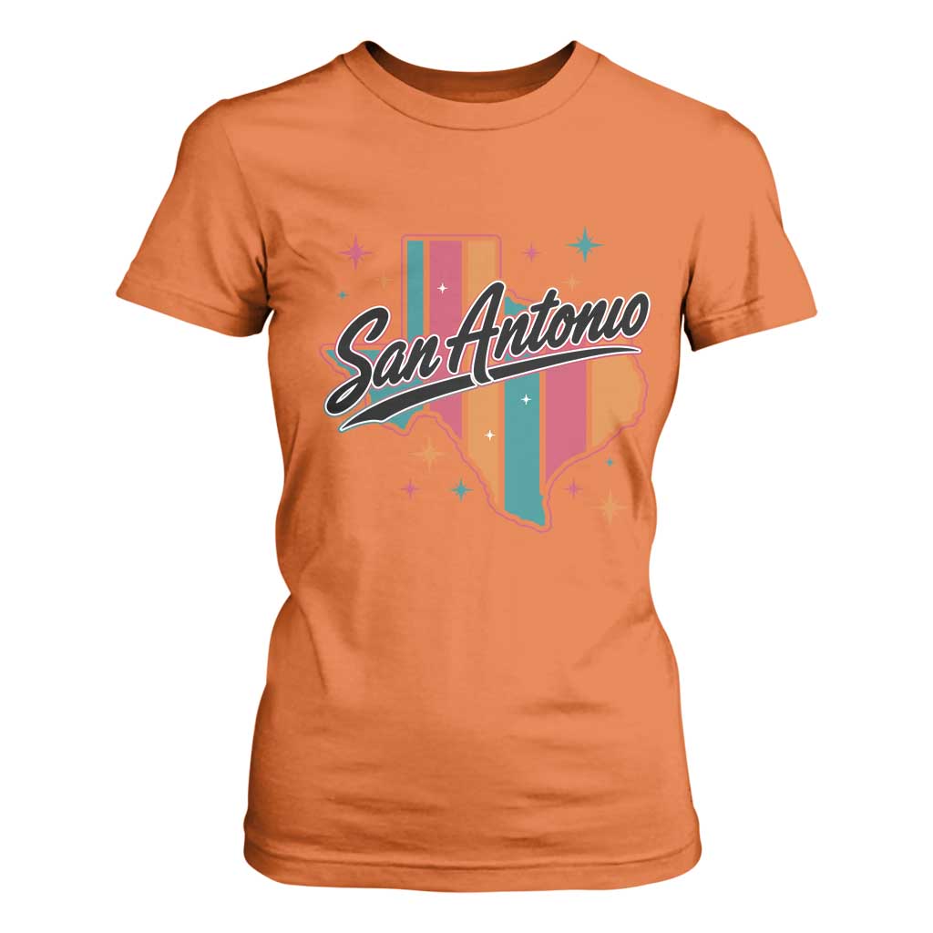 San Antonio Game Day Spirit T Shirt For Women Texas Map Pride
