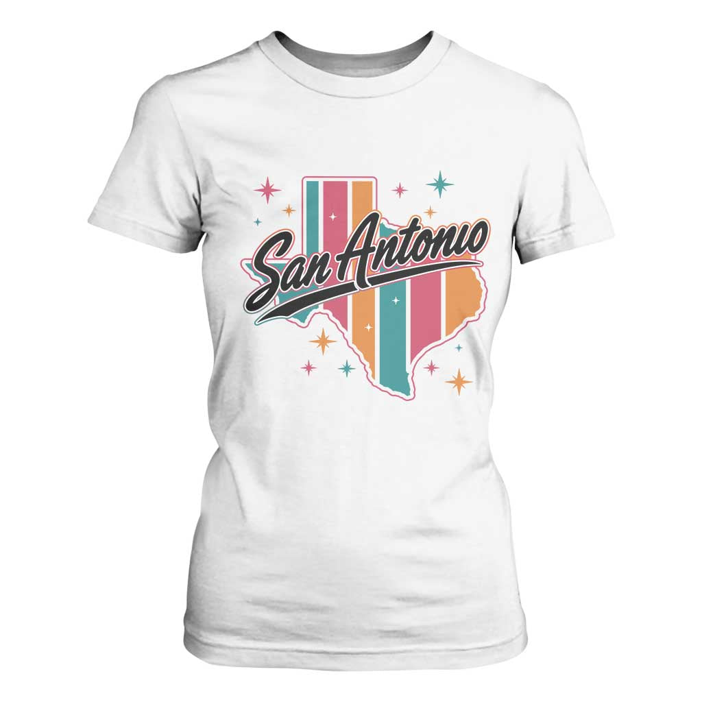San Antonio Game Day Spirit T Shirt For Women Texas Map Pride