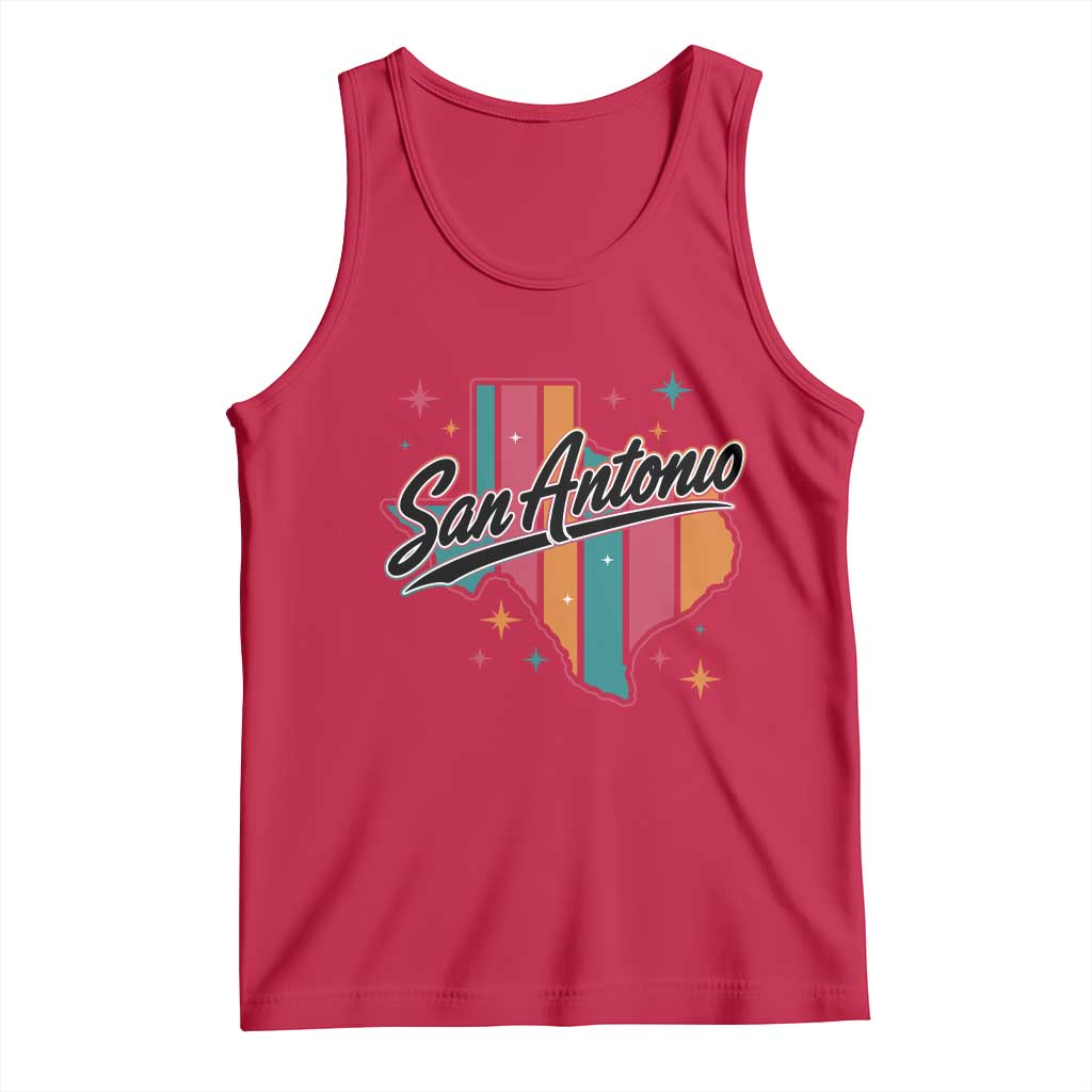 San Antonio Game Day Spirit Tank Top Texas Map Pride