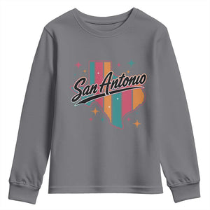San Antonio Game Day Spirit Youth Sweatshirt Texas Map Pride