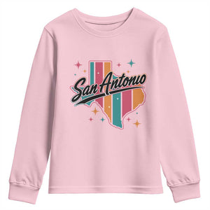 San Antonio Game Day Spirit Youth Sweatshirt Texas Map Pride