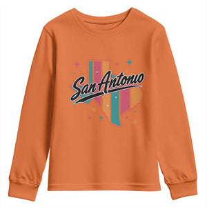 San Antonio Game Day Spirit Youth Sweatshirt Texas Map Pride
