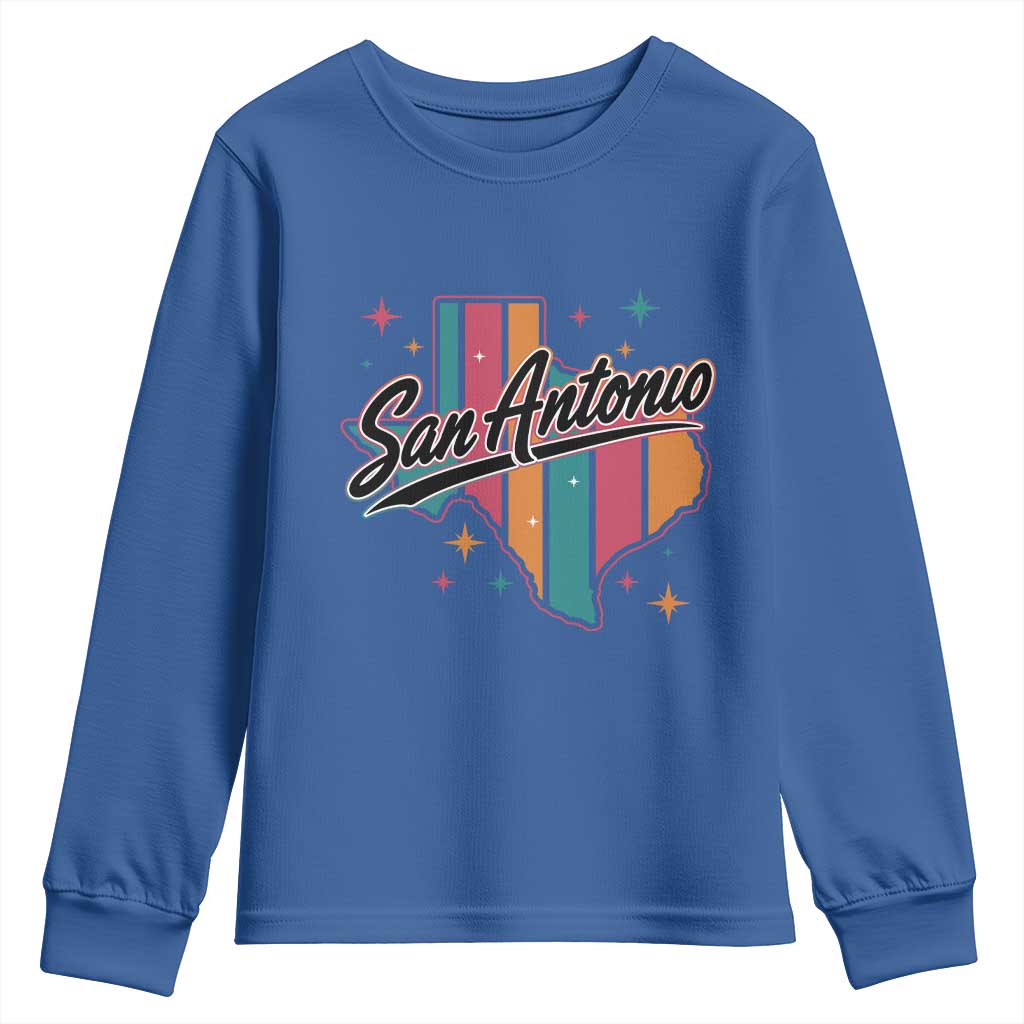 San Antonio Game Day Spirit Youth Sweatshirt Texas Map Pride