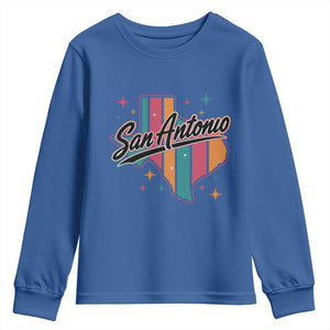 San Antonio Game Day Spirit Youth Sweatshirt Texas Map Pride