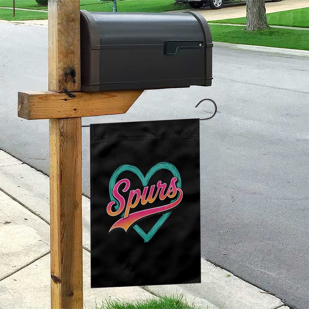 Retro Spurs Nickname Garden Flag Vintage Hoops Fan Gift