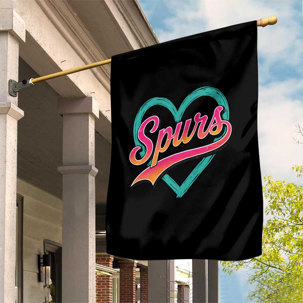 Retro Spurs Nickname Garden Flag Vintage Hoops Fan Gift
