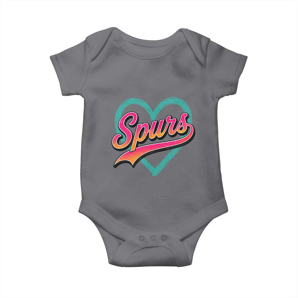 Retro Spurs Nickname Baby Onesie Vintage Hoops Fan Gift