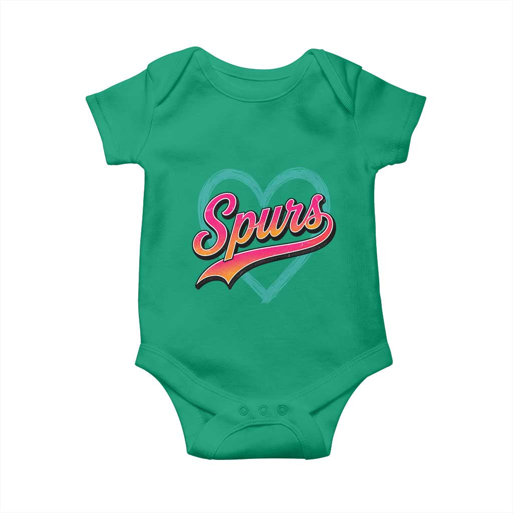 Retro Spurs Nickname Baby Onesie Vintage Hoops Fan Gift