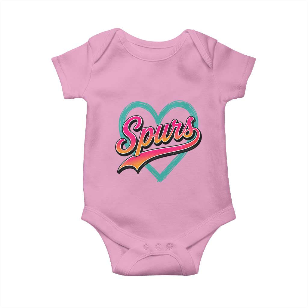 Retro Spurs Nickname Baby Onesie Vintage Hoops Fan Gift