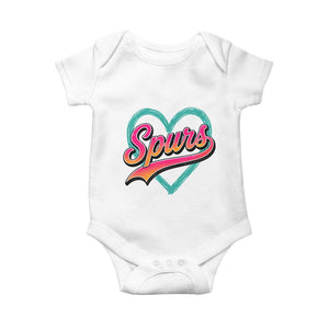 Retro Spurs Nickname Baby Onesie Vintage Hoops Fan Gift