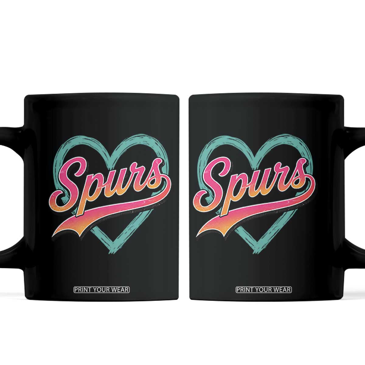 Retro Spurs Nickname Coffee Mug Vintage Hoops Fan Gift