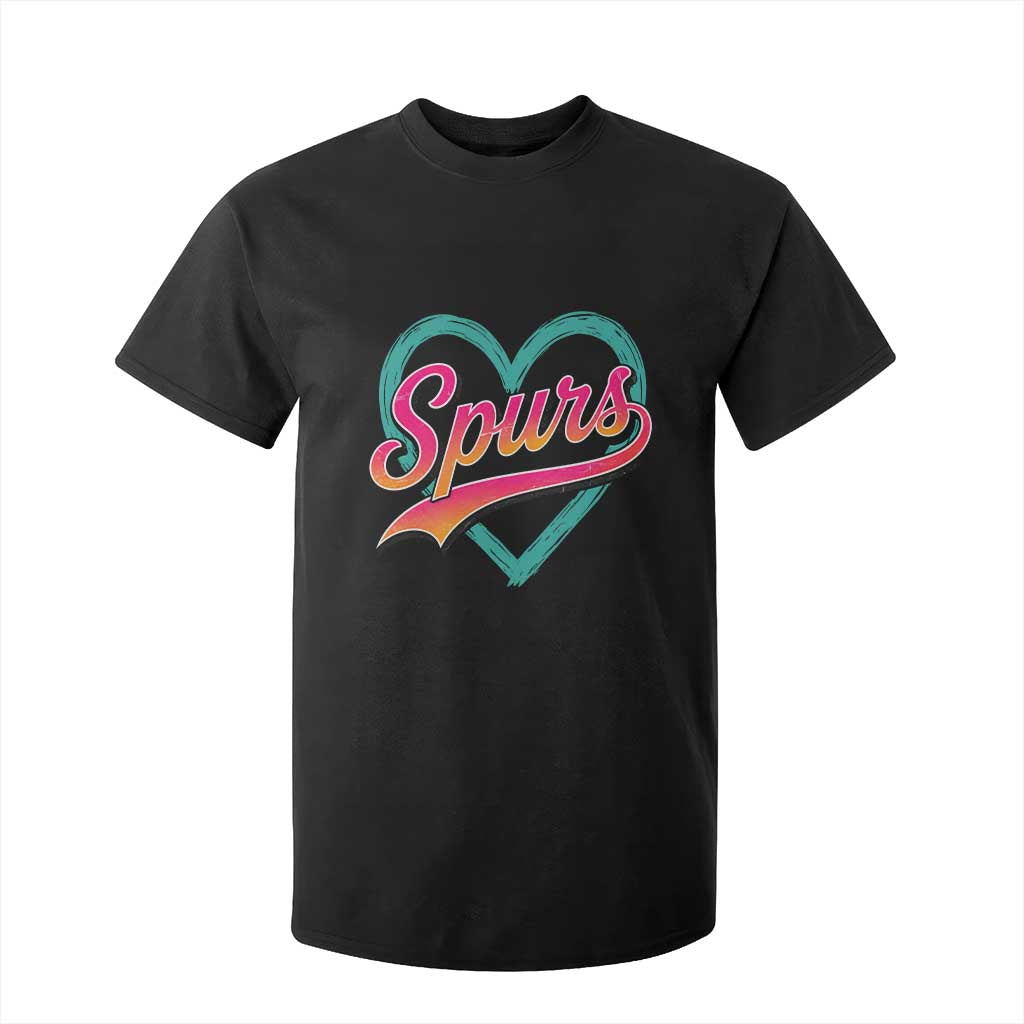 Retro Spurs Nickname T Shirt For Kid Vintage Hoops Fan Gift TS12 Black Print Your Wear