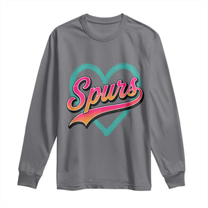 Retro Spurs Nickname Long Sleeve Shirt Vintage Hoops Fan Gift