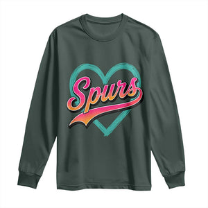 Retro Spurs Nickname Long Sleeve Shirt Vintage Hoops Fan Gift