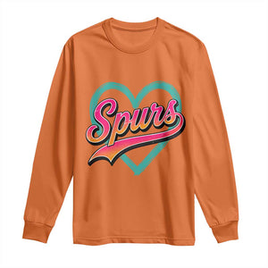 Retro Spurs Nickname Long Sleeve Shirt Vintage Hoops Fan Gift