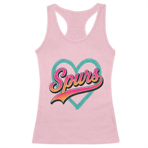 Retro Spurs Nickname Racerback Tank Top Vintage Hoops Fan Gift