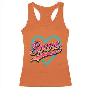 Retro Spurs Nickname Racerback Tank Top Vintage Hoops Fan Gift