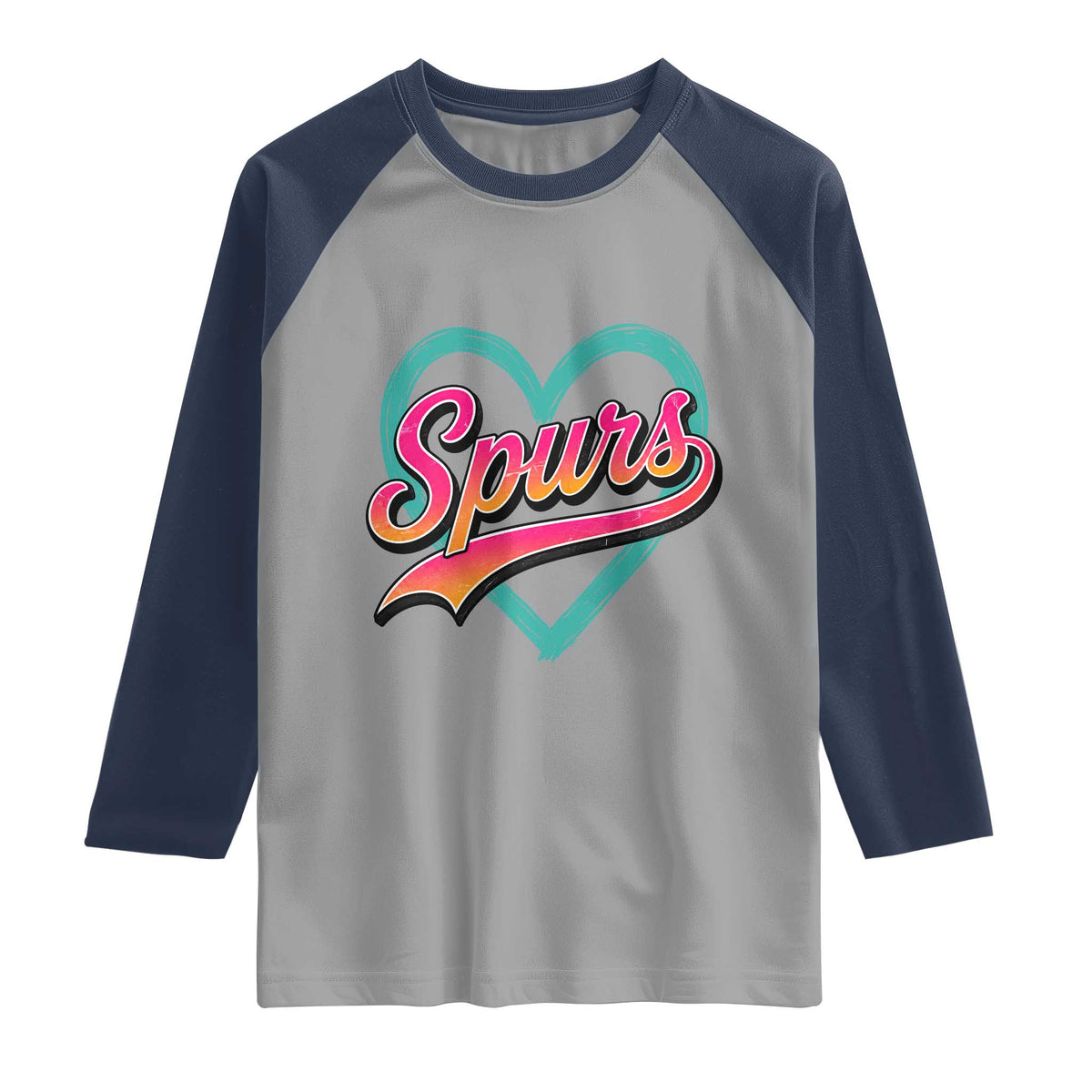 Retro Spurs Nickname Raglan Shirt Vintage Hoops Fan Gift