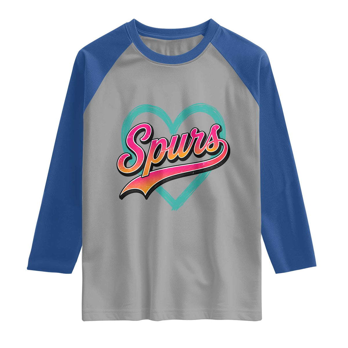 Retro Spurs Nickname Raglan Shirt Vintage Hoops Fan Gift