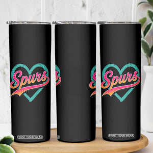 Retro Spurs Nickname Skinny Tumbler Vintage Hoops Fan Gift