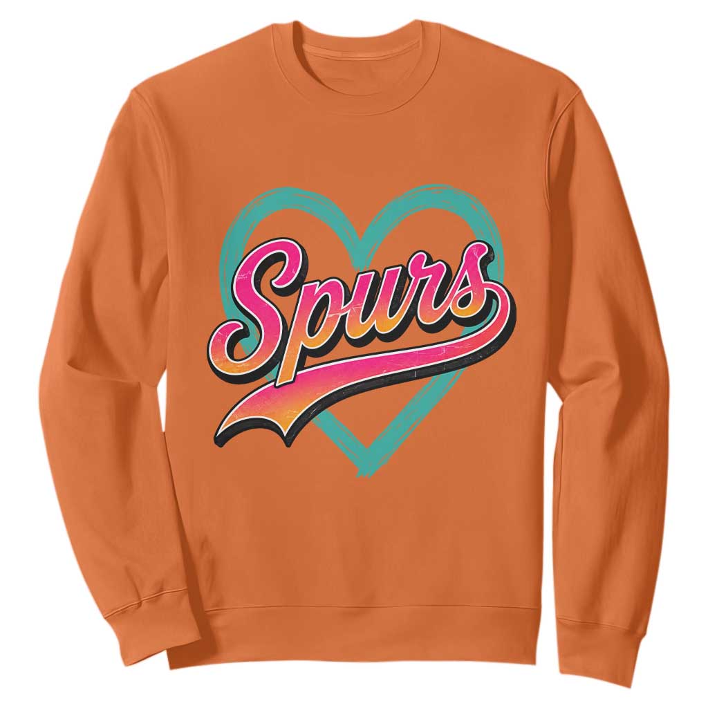 Retro Spurs Nickname Sweatshirt Vintage Hoops Fan Gift TS12 Orange Print Your Wear