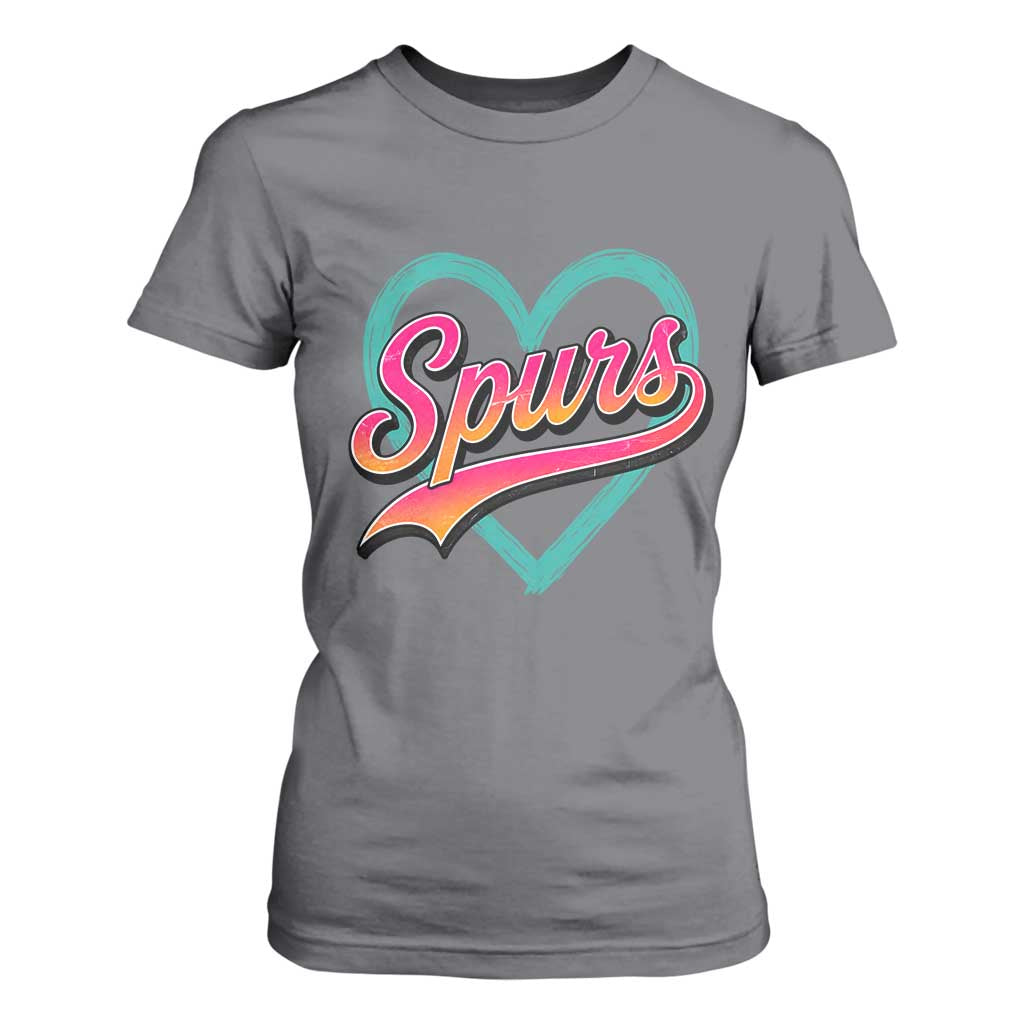 Retro Spurs Nickname T Shirt For Women Vintage Hoops Fan Gift
