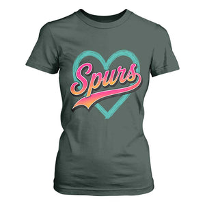 Retro Spurs Nickname T Shirt For Women Vintage Hoops Fan Gift