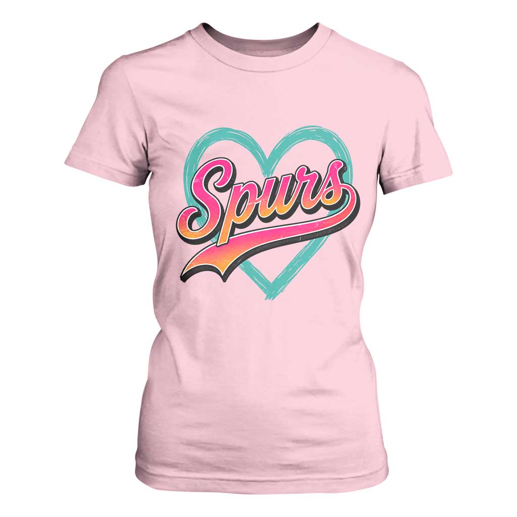 Retro Spurs Nickname T Shirt For Women Vintage Hoops Fan Gift