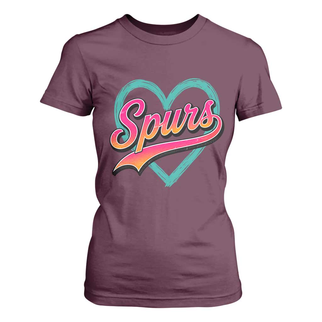 Retro Spurs Nickname T Shirt For Women Vintage Hoops Fan Gift