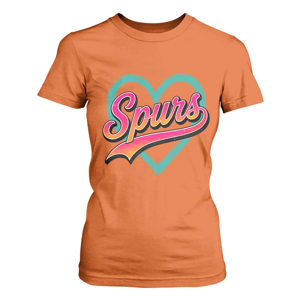 Retro Spurs Nickname T Shirt For Women Vintage Hoops Fan Gift