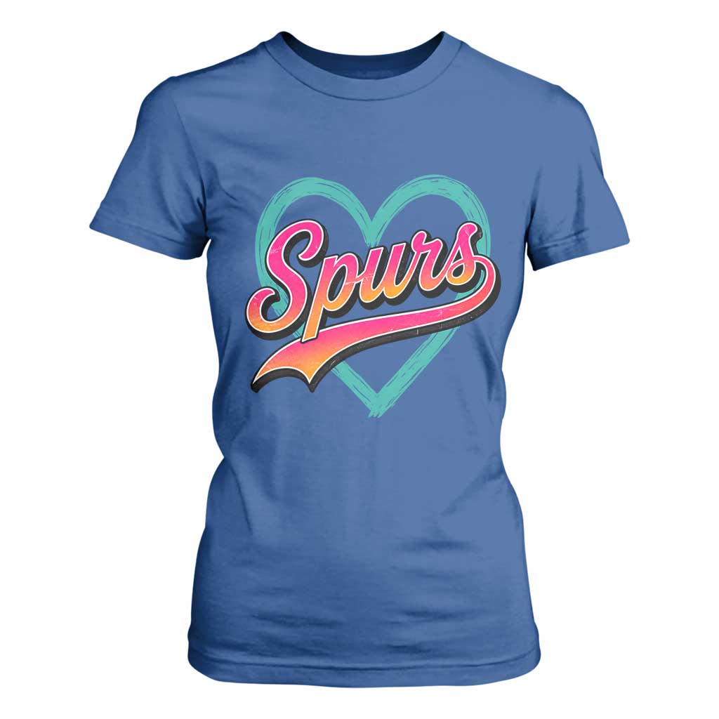 Retro Spurs Nickname T Shirt For Women Vintage Hoops Fan Gift