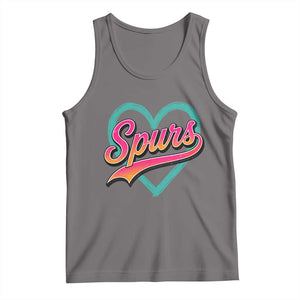 Retro Spurs Nickname Tank Top Vintage Hoops Fan Gift TS12 Deep Heather Print Your Wear
