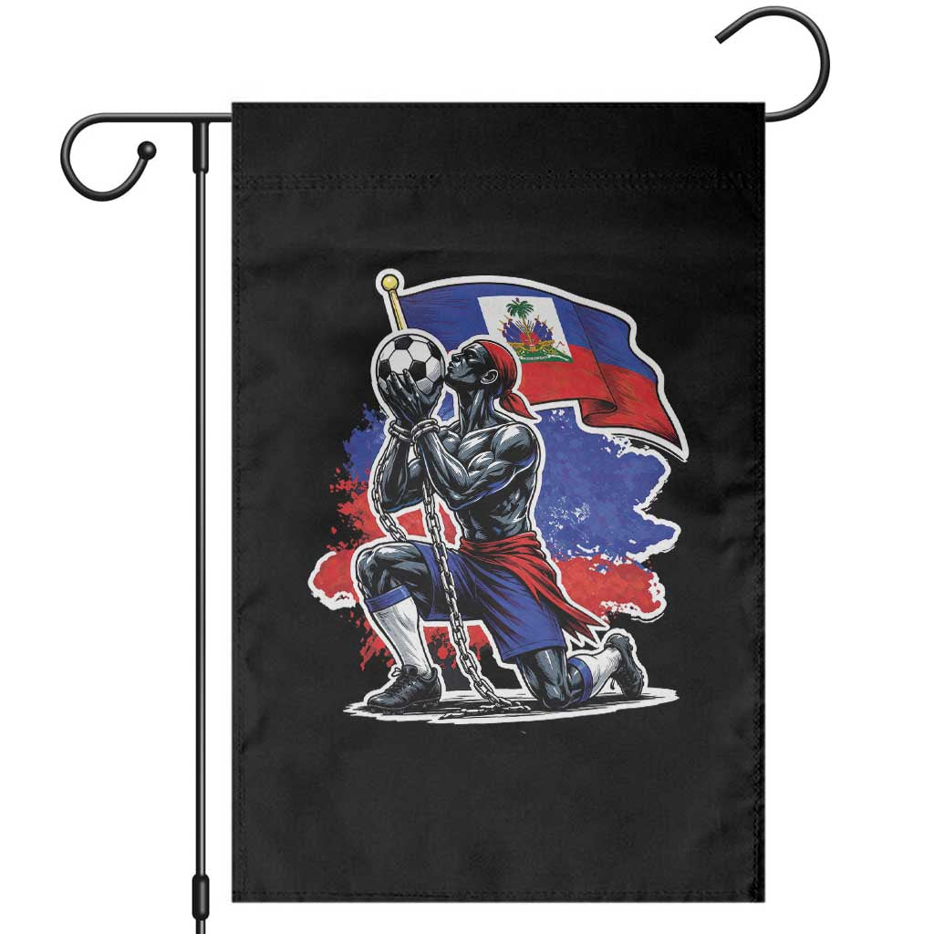 Proud Haiti Soccer Fan Garden Flag Ayiti Heritage Pride TS12 Black Print Your Wear