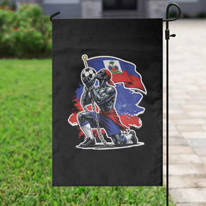 Proud Haiti Soccer Fan Garden Flag Ayiti Heritage Pride