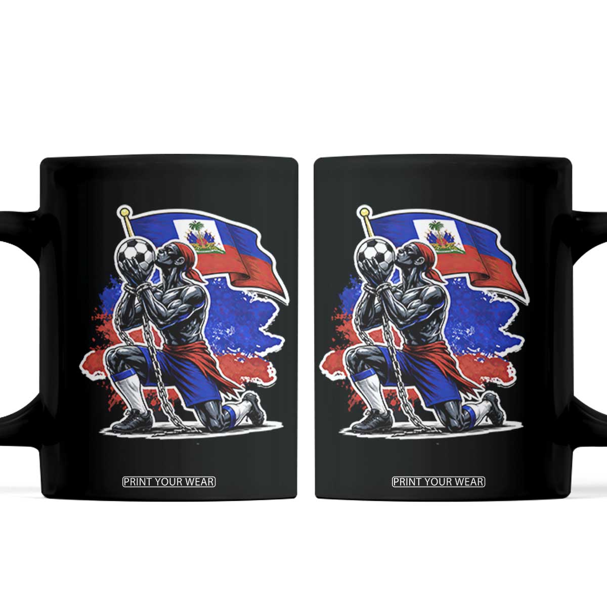 Proud Haiti Soccer Fan Coffee Mug Ayiti Heritage Pride