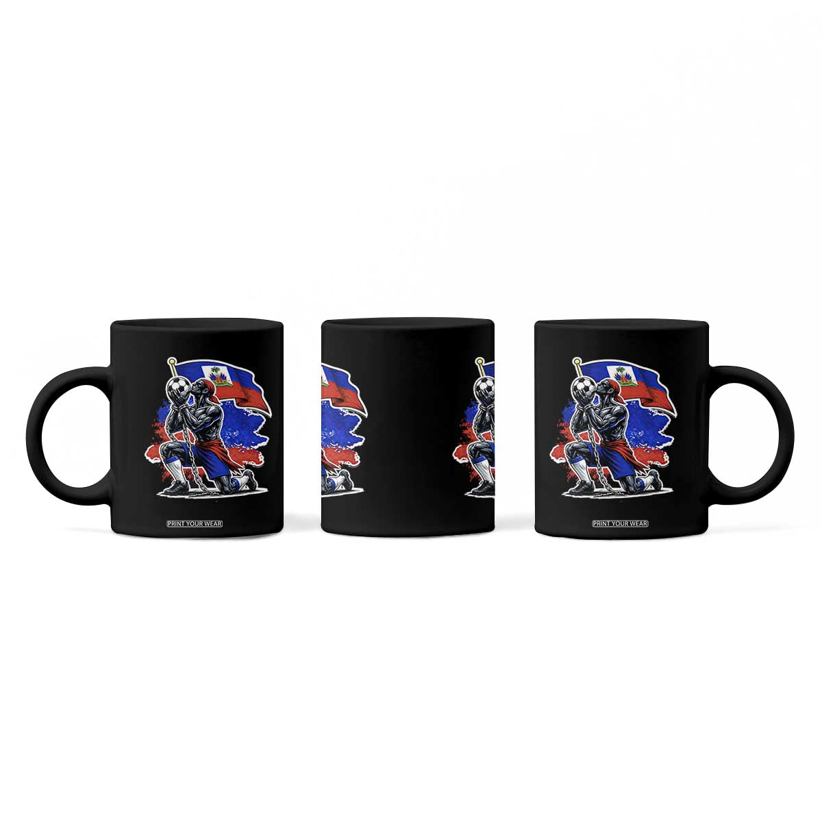 Proud Haiti Soccer Fan Coffee Mug Ayiti Heritage Pride