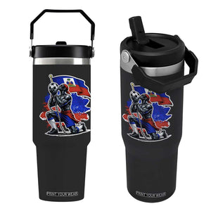 Proud Haiti Soccer Fan Flip Straw Tumbler Ayiti Heritage Pride