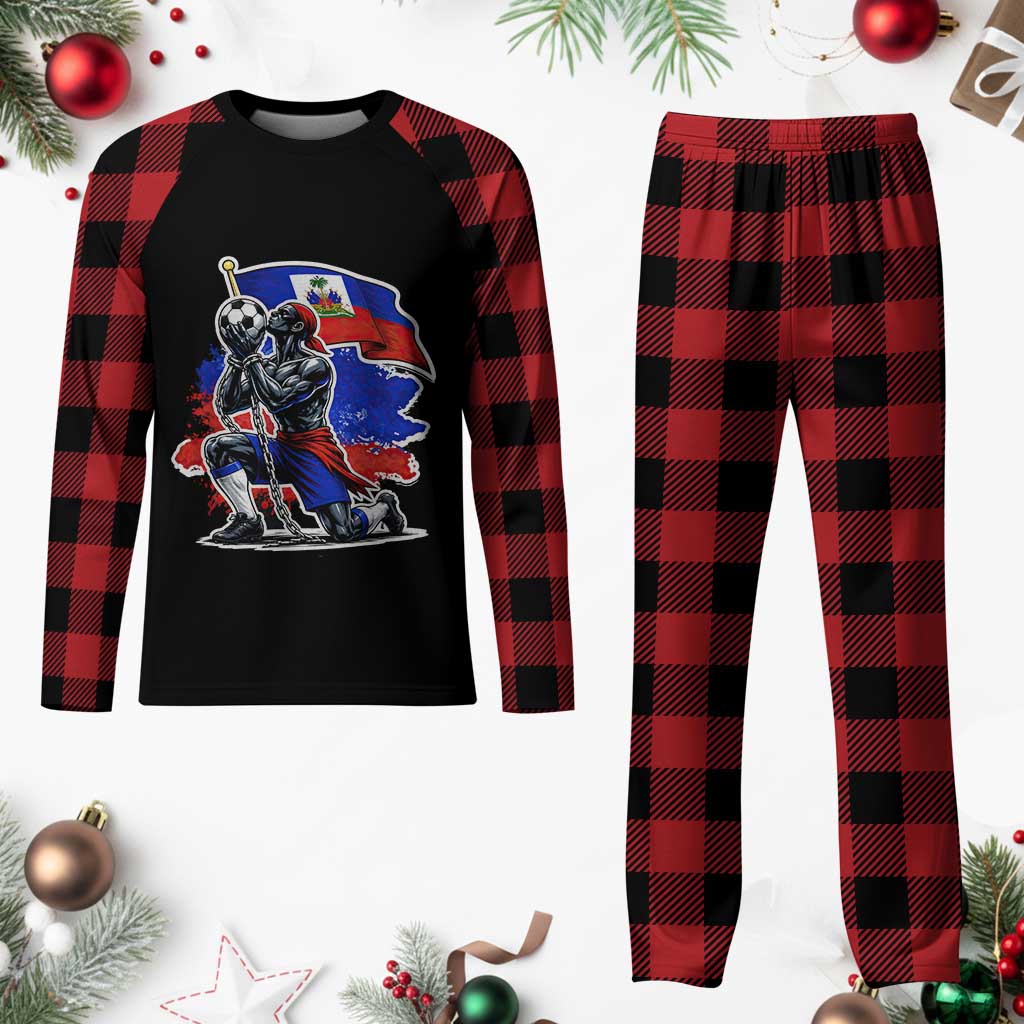 Proud Haiti Soccer Fan Plaid Pajama Set Ayiti Heritage Pride TS12 Buffalo Plaid Print Your Wear