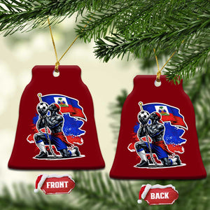 Proud Haiti Soccer Fan Ceramic Ornament Ayiti Heritage Pride