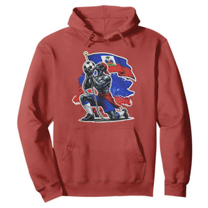 Proud Haiti Soccer Fan Hoodie Ayiti Heritage Pride