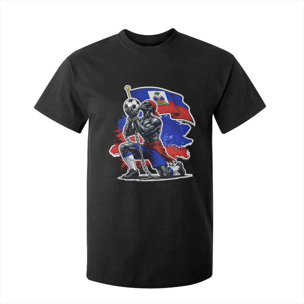 Proud Haiti Soccer Fan T Shirt For Kid Ayiti Heritage Pride TS12 Black Print Your Wear