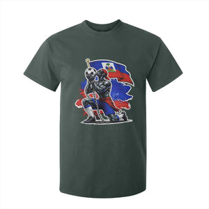 Proud Haiti Soccer Fan T Shirt For Kid Ayiti Heritage Pride