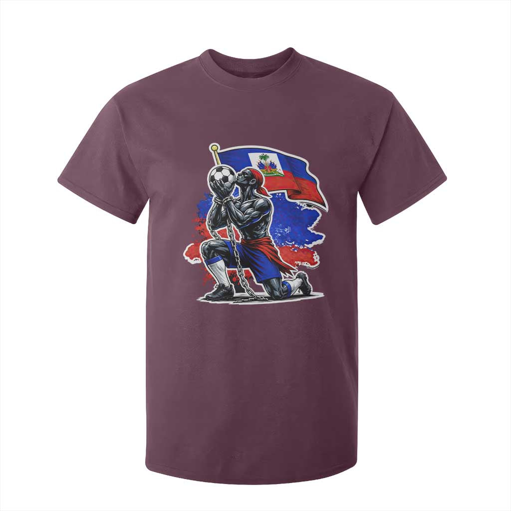 Proud Haiti Soccer Fan T Shirt For Kid Ayiti Heritage Pride