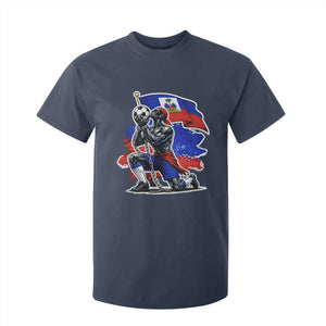 Proud Haiti Soccer Fan T Shirt For Kid Ayiti Heritage Pride