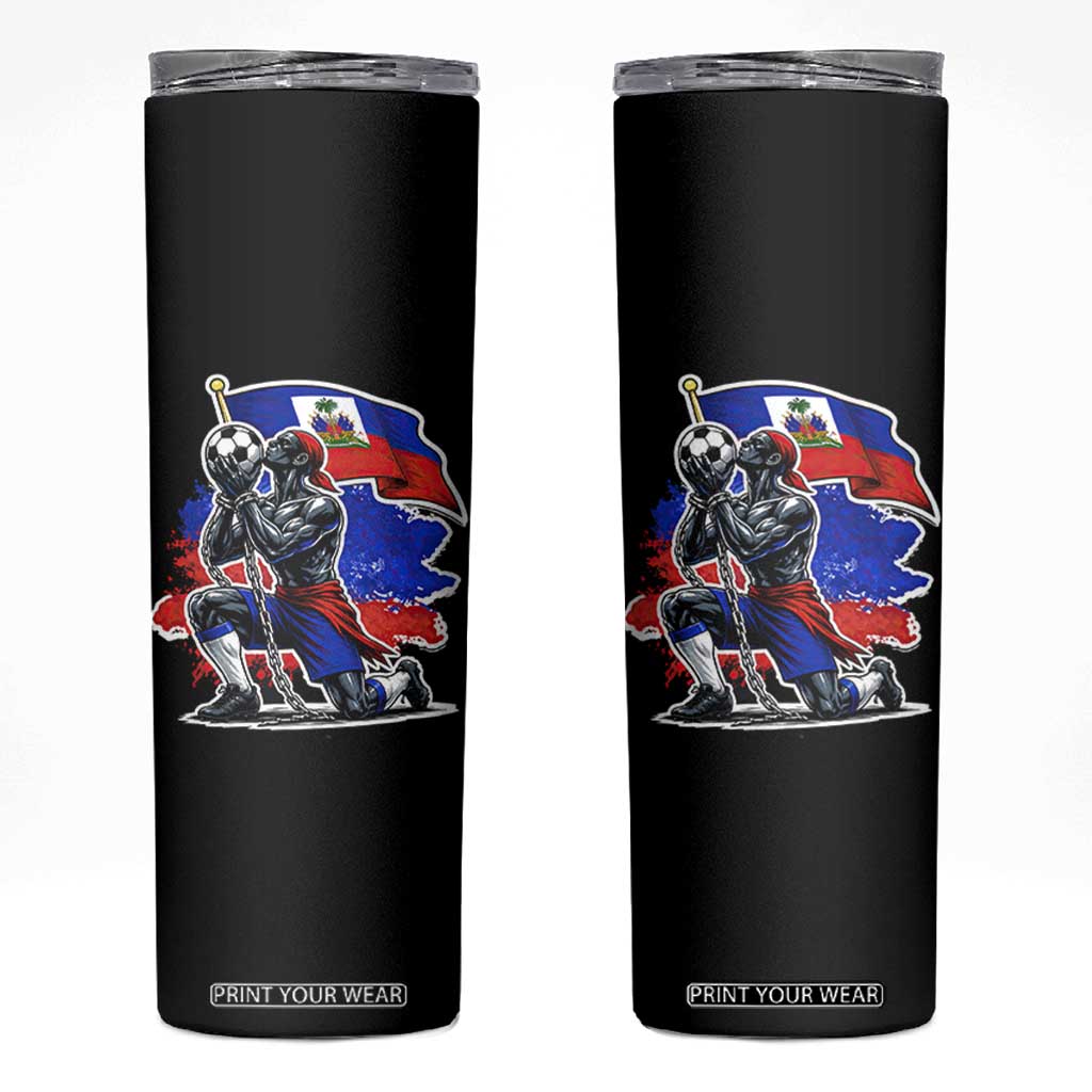Proud Haiti Soccer Fan Skinny Tumbler Ayiti Heritage Pride