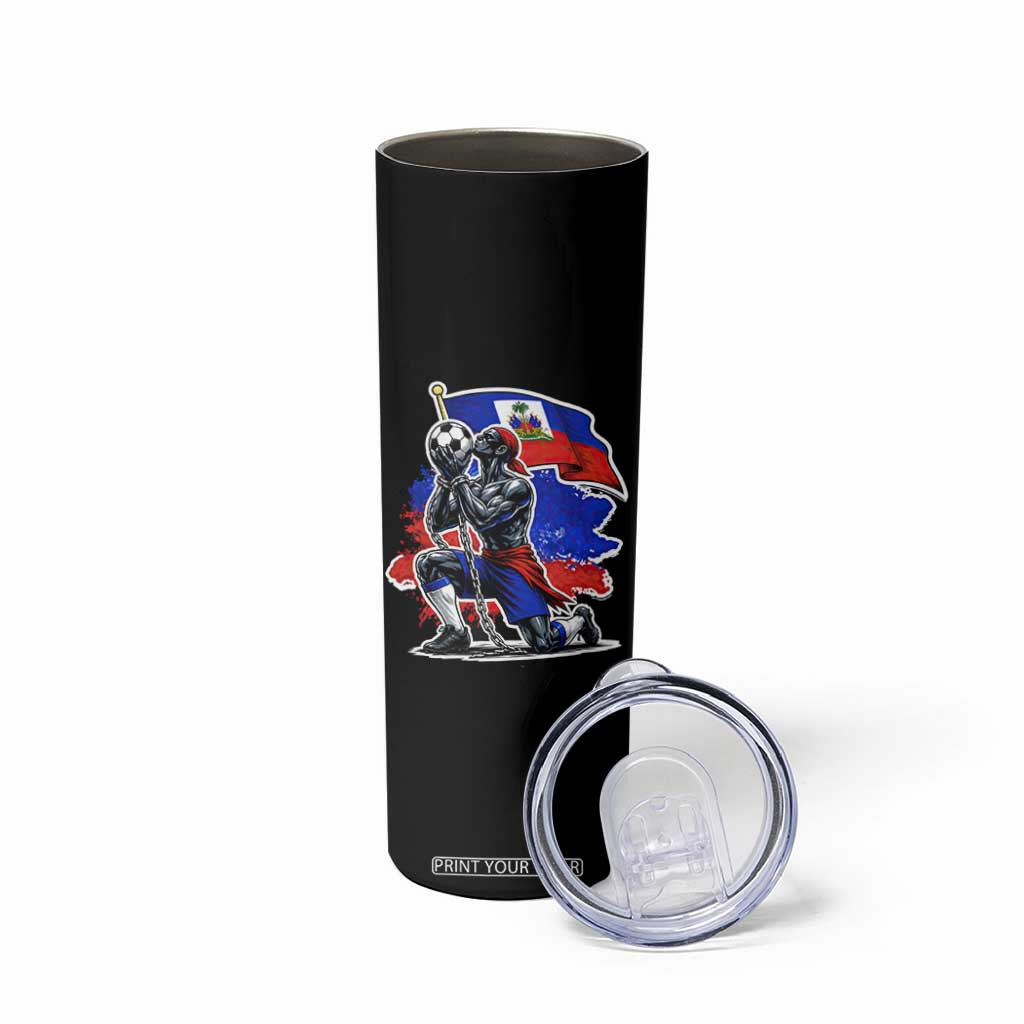 Proud Haiti Soccer Fan Skinny Tumbler Ayiti Heritage Pride