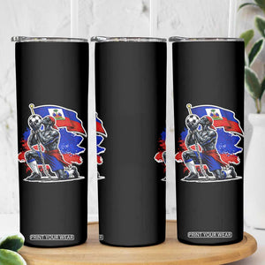 Proud Haiti Soccer Fan Skinny Tumbler Ayiti Heritage Pride