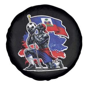 Proud Haiti Soccer Fan Spare Tire Cover Ayiti Heritage Pride