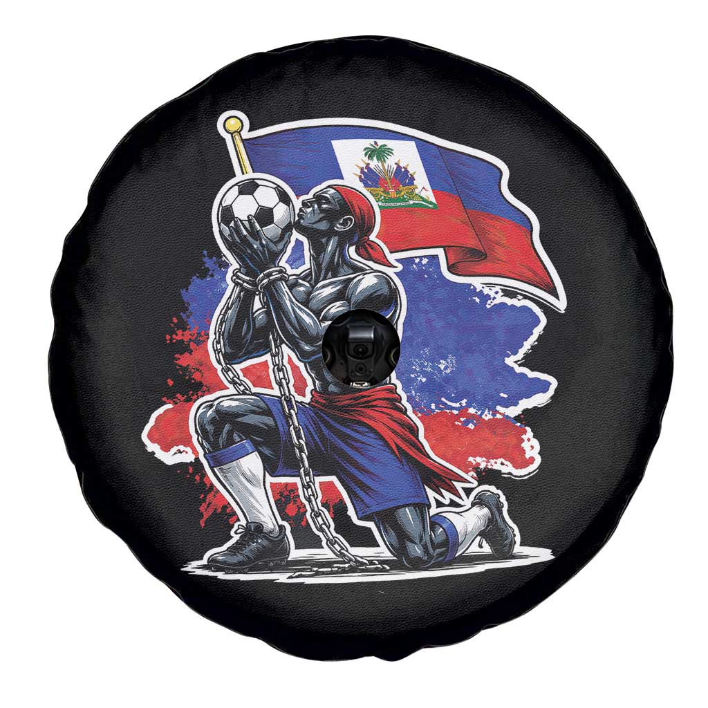 Proud Haiti Soccer Fan Spare Tire Cover Ayiti Heritage Pride